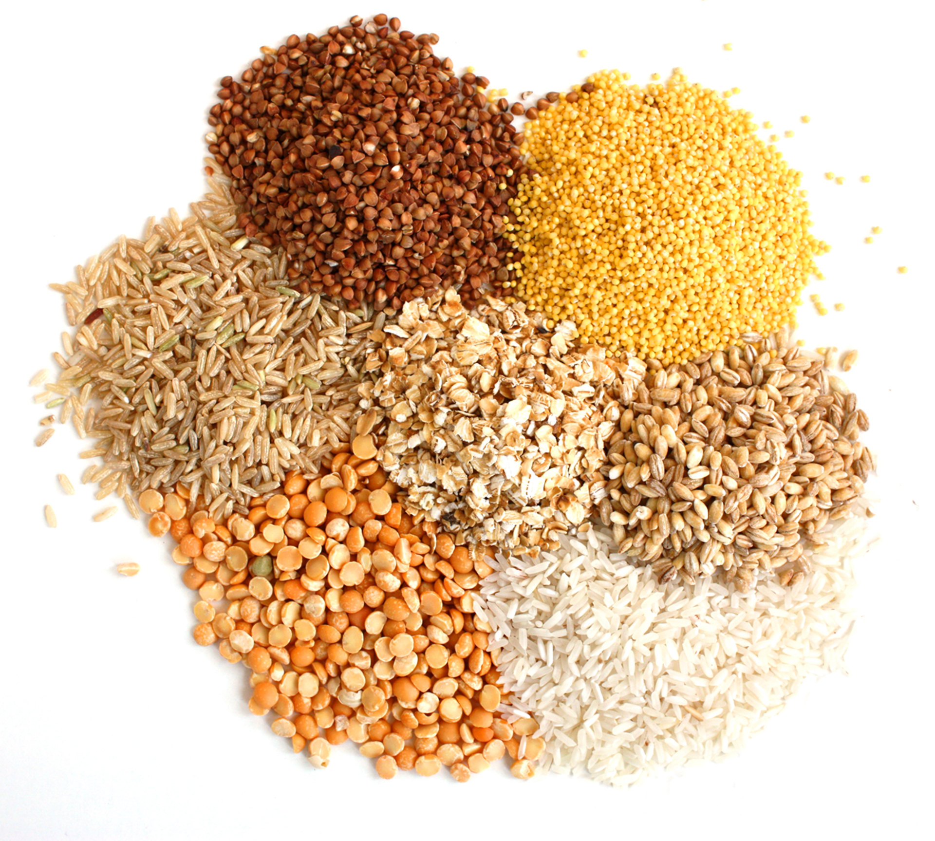 Cereal diversity: oats, wheat, rice