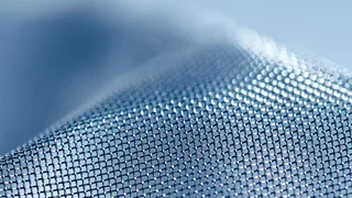 blaues Stimmungsbild Gewebe Quadratmasche