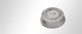 Round deep-drawn wire mesh part
