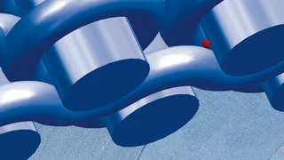 Drawing of a cross-section of RPD HIFLO on fabric