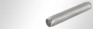 Filter cartridge with several layers of wire mesh fabric and a slotted screen cylinder
