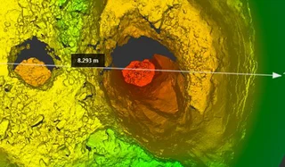 Die XYLOSCAN-Technologie zur 3D-Silovermessung von IBAU Hamburg zeigt die Materialverteilung und das Fließmuster im Siloinneren.