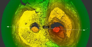 Die XYLOSCAN-Technologie zur 3D-Silovermessung von IBAU Hamburg zeigt die Materialverteilung und das Fließmuster im Siloinneren.