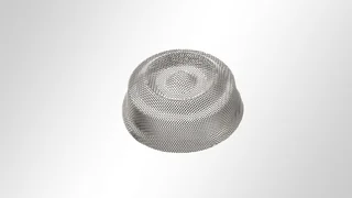 Round deep-drawn wire mesh filter