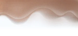 Copper-colored shielding mesh with a wave-like pattern, fine wire structure against a light background, symbolizing electromagnetic shielding.