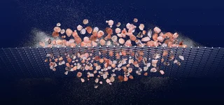 Sieving Himalayan salt