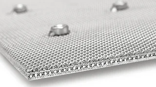 HAVER POROSTAR® Filterplatte im Querschnitt